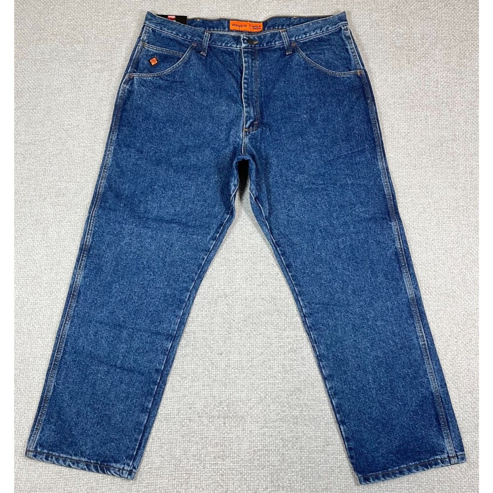 Wrangler Riggs FR Jeans Men's 40x30 Relaxed Fit Blue Denim HRC2 2112 NWT